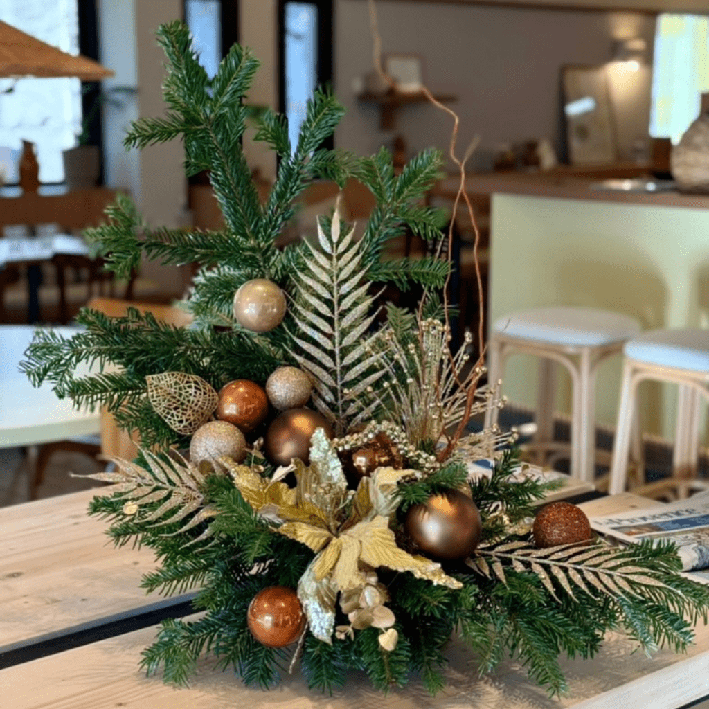 composition florale noel